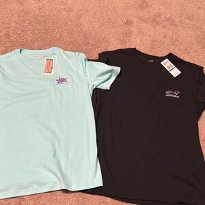 Vineyard Vines Black Pocket Tee & Mint Graphic Tee Set